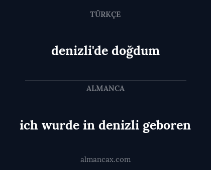 denizli'de doğdum - ich wurde in denizli geboren