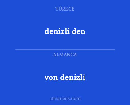 von denizli - denizli den