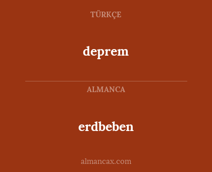 deprem - erdbeben