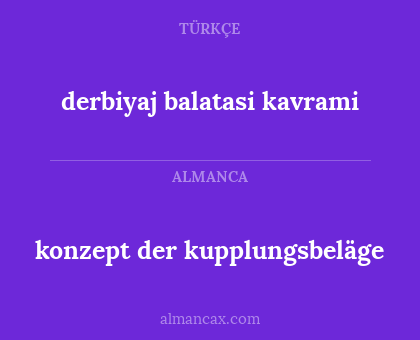 derbiyaj balatasi kavrami - konzept der kupplungsbeläge