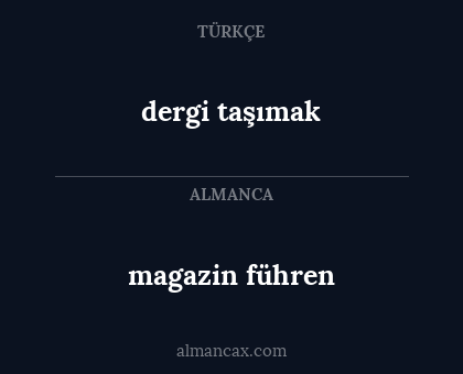 dergi taşımak - magazin führen