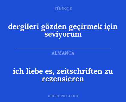 dergileri gözden geçirmek için seviyorum - ich liebe es, zeitschriften zu rezensieren
