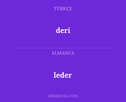leder - deri