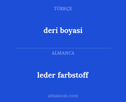 leder farbstoff - deri boyasi