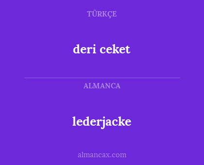 deri ceket - lederjacke