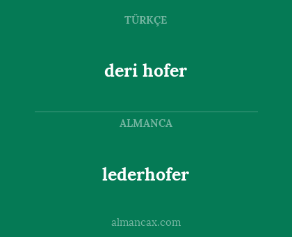 deri hofer - lederhofer
