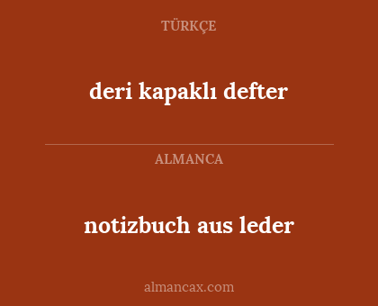 notizbuch aus leder - deri kapaklı defter