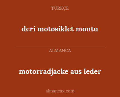 motorradjacke aus leder - deri motosiklet montu
