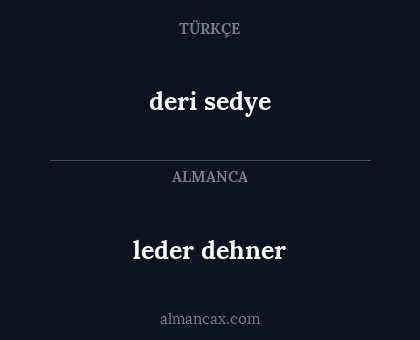 leder dehner - deri sedye
