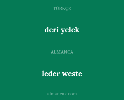 leder weste - deri yelek