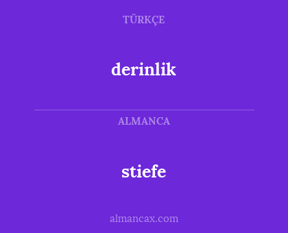 derinlik - stiefe