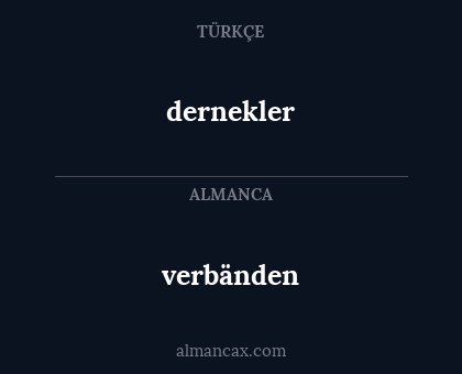 verbänden - dernekler