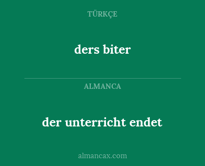 der unterricht endet - ders biter