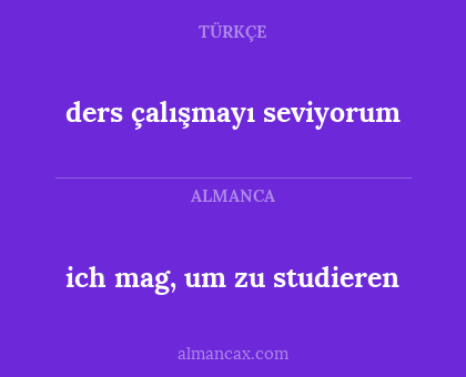 ich mag, um zu studieren - ders çalışmayı seviyorum