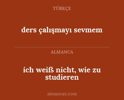ders çalışmayı sevmem - ich weiß nicht, wie zu studieren