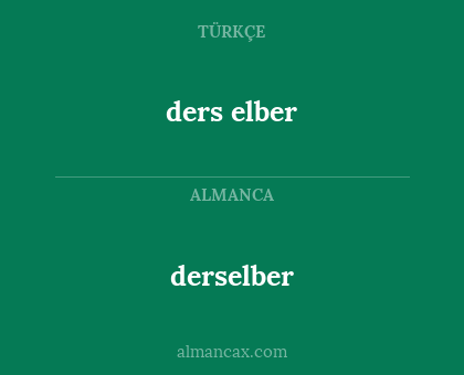 derselber - ders elber