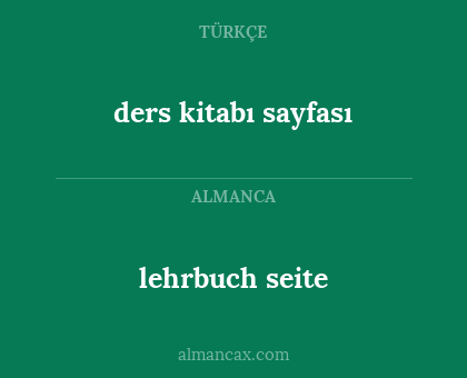 ders kitabı sayfası - lehrbuch seite