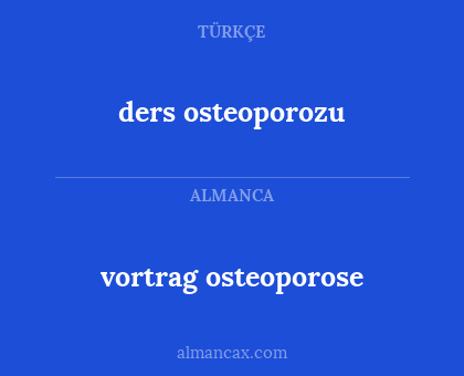 ders osteoporozu - vortrag osteoporose