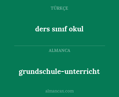 grundschule-unterricht - ders sınıf okul
