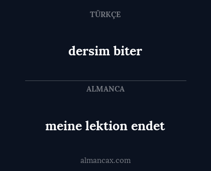 dersim biter - meine lektion endet