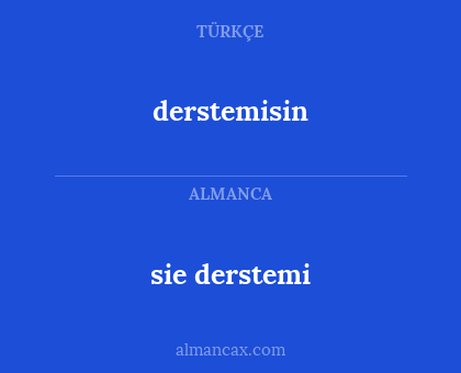 derstemisin - sie derstemi