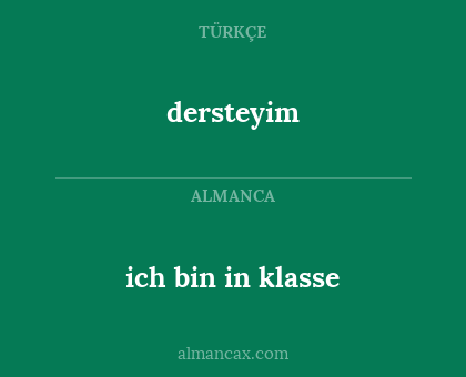 dersteyim - ich bin in klasse