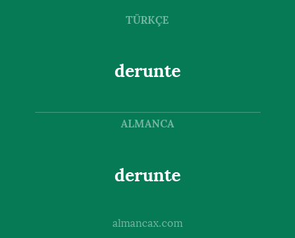 derunte - derunte