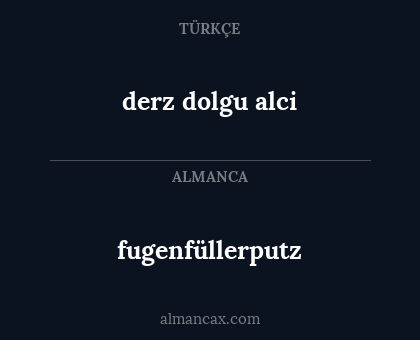 fugenfüllerputz - derz dolgu alci