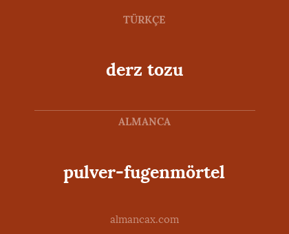 derz tozu - pulver-fugenmörtel