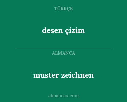 muster zeichnen - desen çizim