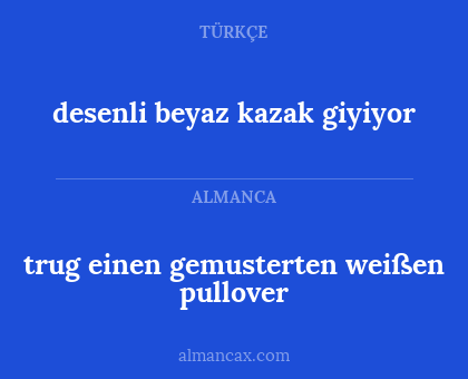 desenli beyaz kazak giyiyor - trug einen gemusterten weißen pullover
