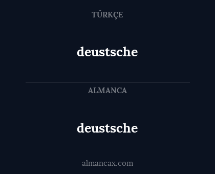 deustsche - deustsche