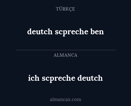 deutch scpreche ben - ich scpreche deutch
