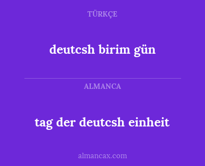 deutcsh birim gün - tag der deutcsh einheit