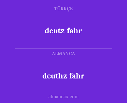 deuthz fahr - deutz fahr