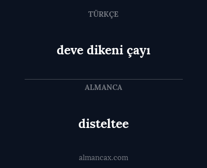 disteltee - deve dikeni çayı
