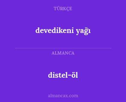 distel-öl - devedikeni yağı
