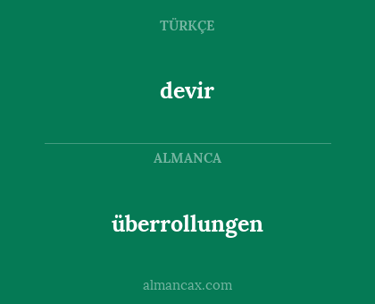 devir - überrollungen
