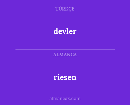 devler - riesen