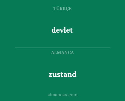 zustand - devlet