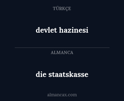 devlet hazinesi - die staatskasse