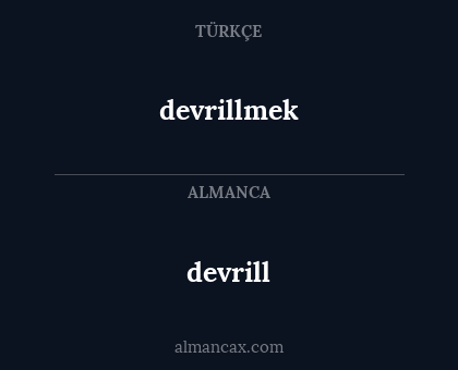 devrill - devrillmek
