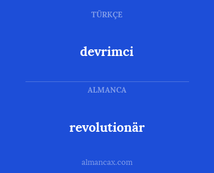 devrimci - revolutionär