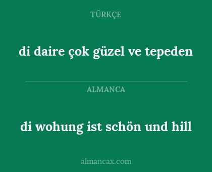 di daire çok güzel ve tepeden - di wohung ist schön und hill