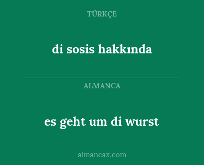 di sosis hakkında - es geht um di wurst