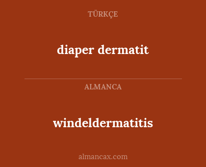 windeldermatitis - diaper dermatit