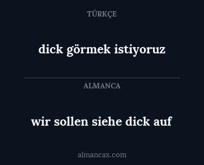 dick görmek istiyoruz - wir sollen siehe dick auf