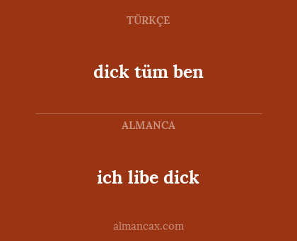 dick tüm ben - ich libe dick