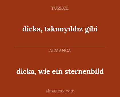 dicka, takımyıldız gibi - dicka, wie ein sternenbild