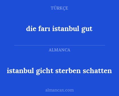 die farı istanbul gut - istanbul gicht sterben schatten